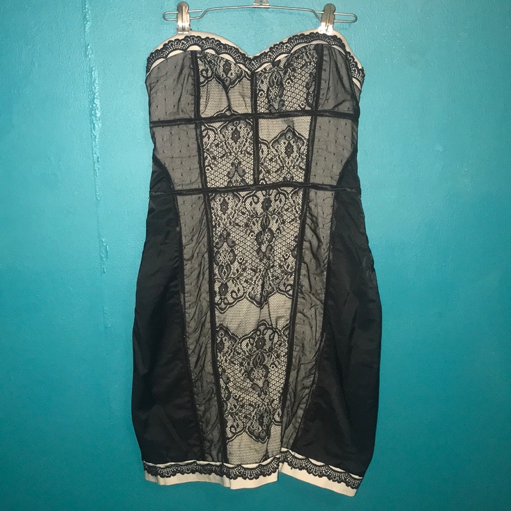 ⚜️ Costa Blanca black lace strapless bustier dress - Picture 6 of 10